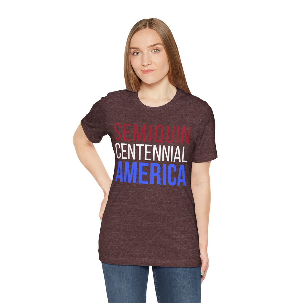 Semiquincentennial America Tee — Patriotic Red White Blue Graphic T-Shirt