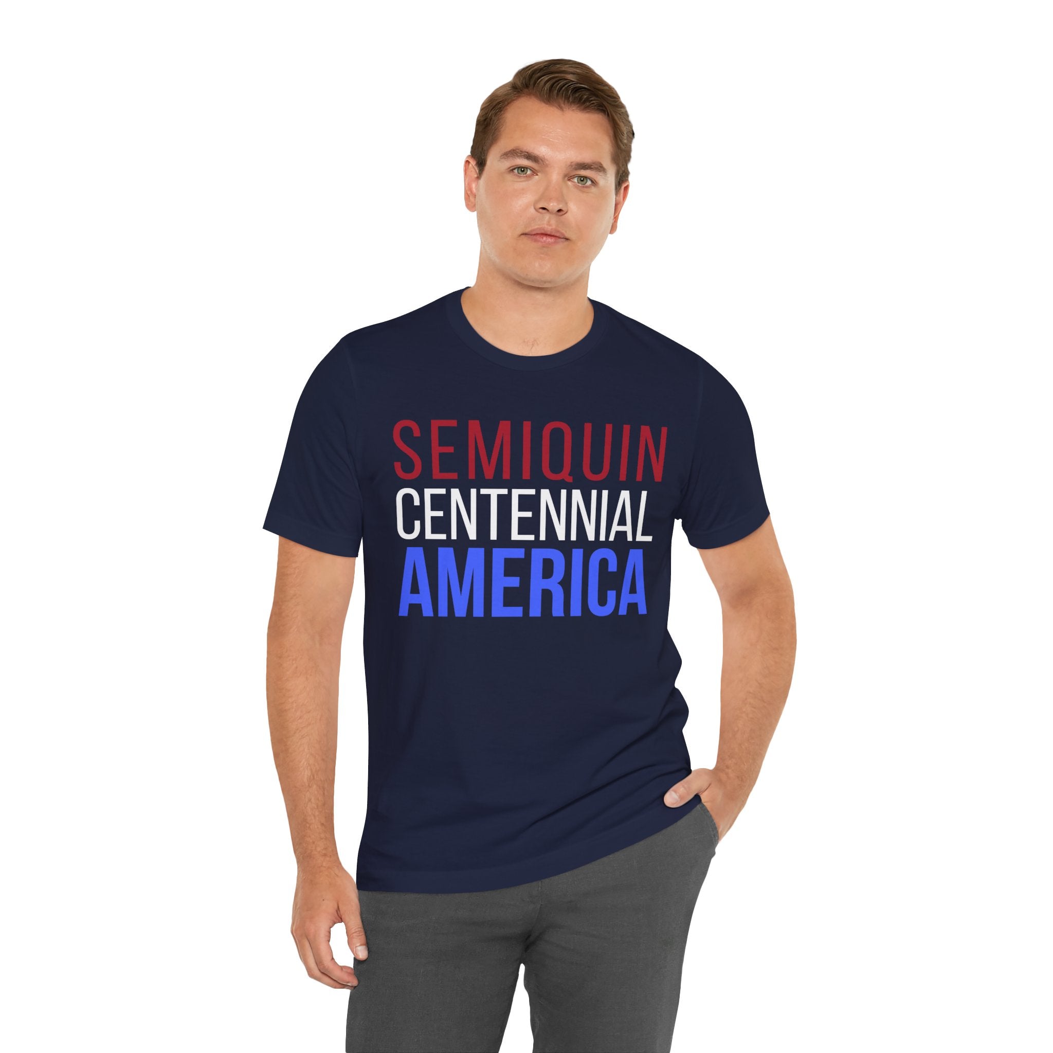 Semiquincentennial America Tee — Patriotic Red White Blue Graphic T-Shirt