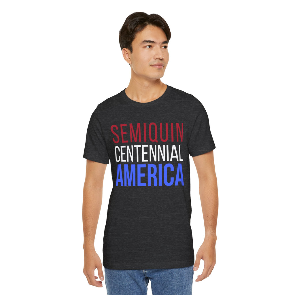 Semiquincentennial America Tee — Patriotic Red White Blue Graphic T-Shirt