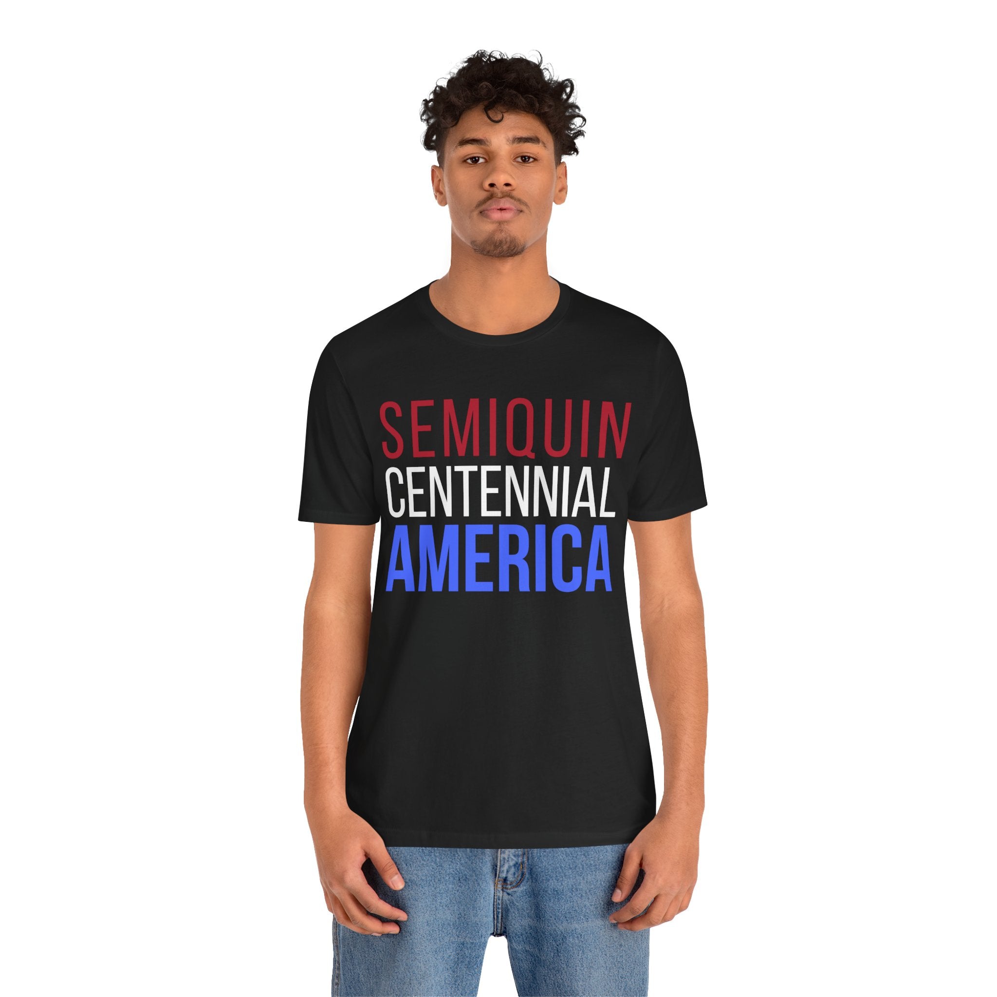 Semiquincentennial America Tee — Patriotic Red White Blue Graphic T-Shirt
